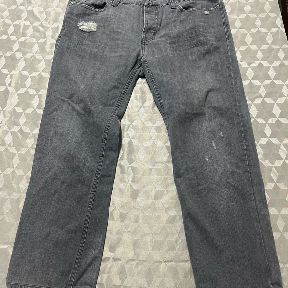 Superdry Men's Charcoal Relaxed Jeans
